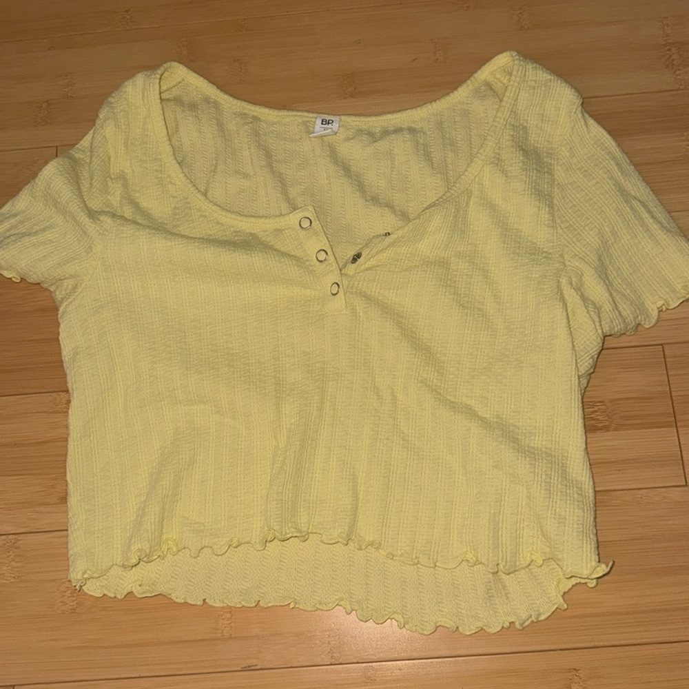 Yellow crop top